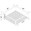 Coaster Fine Furniture 710658 Amherst - Glass Top Metal with Cane Shelf Coffee Table - Black
