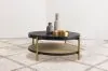 Coaster Fine Furniture 706198 Arini - Round Coffee Table With Storage Shelf - Black