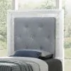 Liberty Furniture 781-BR11HU Reflections - Twin Upholstered Panel Headboard With Lights - Pearl White