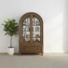 Liberty Furniture 615-DC4688 Americana Farmhouse - Arched Display Cabinet - Dusty Taupe
