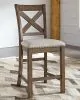 Ashley Furniture D631-124 Moriville - Upholstered Barstool (Set of 2) - Beige