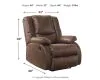 Ashley Furniture 6030529 Bladewood - Zero Wall Recliner - Coffee