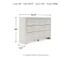 Ashley Furniture B2640-31 Altyra - Six Drawer Dresser - White