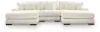 Ashley Furniture 21104S18 Ashley Furniture 21104S18 Lindyn - 3-Piece Sectional With Double Chaise - Ivory