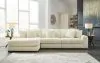 Ashley Furniture 21104S13 Ashley Furniture 21104S13 Lindyn - 3-Piece Sectional With Laf Corner Chaise - Ivory