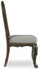 Ashley Furniture D947-01 Maylee - Dining Upholstered Side Chair (Set of 2) - Dark Brown