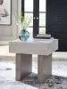 Ashley Furniture T622-2 Ashley Furniture T622-2 Jorlaina - Square End Table With Faux Cement Top - Light Grayish Brown