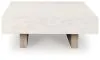 Ashley Furniture T622-8 Ashley Furniture T622-8 Jorlaina - Square Cocktail Table With Faux Cement Top - Light Grayish Brown