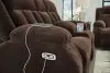 Ashley Furniture PC2140696 Free Wake - Double Relcining Power Loveseat With Console - Chocolate