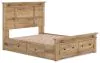 Ashley Furniture PCB1170B11 Ashley Furniture PCB1170B11 Makidern - Queen Panel Storage Bed With 2 Under Bed Storage Units And Storage Footboard - Tan