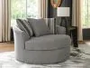 Ashley Furniture PC6410621 Creston Heights - Oversized Swivel Accent Chair - Smolder