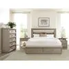 Riverside Furniture 73476-73473-73479 Cascade - Queen Upholstered Storage Bed With LED Light Strip - Dovetail