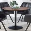 CoasterEssence 110280 Cora - Round Wood Top Dining Table - Brown Walnut