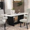 CoasterElevations 115511 Osborne - Marble Top Dining Table - Rustic Espresso