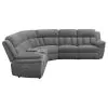 CoasterEssence 609540P Bahrain - 6 Piece Modular Power Reclining Sectional - Charcoal