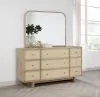 Coaster Fine Furniture 225043M Kailani - 9-Drawer Dresser And Mirror - Beige Oak
