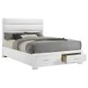 Coaster Fine Furniture 203510Q Felicity - Queen Storage Bed - White High Gloss