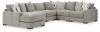 Benchcraft® 20305S8 Benchcraft® 20305S8 Aslan Court - 6-Piece Sectional With LAF Corner Chaise - Pebble