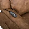 New Classic U5854-16P2-BRN Kyra - Auto Glider Recliner With Power Headrest & Footrest - Saddle