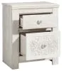 Ashley Furniture B181-92 Paxberry - Two Drawer Night Stand - Whitewash