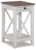 Ashley Furniture A4000374 Adalane - Accent Table - White / Gray