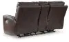 Ashley Furniture PCU6450618 Crossplex - Power Reclining Loveseat / Console / Adjustable Headrest - Smoke