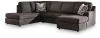 Ashley Furniture PC73404S1 Lentiz - 2-Piece Sectional With LAF Corner Chaise - Onyx