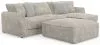 Jackson Furniture Industries 2306/63/76/28-01 Jackson Furniture Industries 2306/63/76/28-01 Bucktown - 2 Piece Sofa / RSF Chaise With Extra Thick Cuddler Seat Cushions & Cocktail Ottoman - Parchment