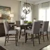 Liberty Furniture 152-CD-O7GTS Liberty Furniture 152-CD-O7GTS Double Bridge - 7 Piece Gathering Table Set (Upholstered Counter Chairs) - Dark Chestnut