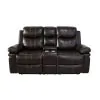 New Classic U6023-25-BRN New Classic U6023-25-BRN Kellen - Console Loveseat With Dual Recliners - Brown