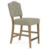 Riverside Furniture 92636 Mix-N-Match Chairs - Button Tufted Upholstered Stool (Set of 2) - Gray
