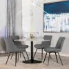 CoasterEssence 108020 Bartole - Round Italian Marble Top Dining Table - White