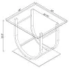 CoasterEssence 704987 Danville - Square U-Shaped Glass Top Side End Table - Chrome