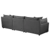 Coaster Fine Furniture 551681-SETB Sasha - 3 Piece Upholstered Sofa - Barely Black