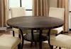 Furniture of America CM3323RT Kaitlin - Round Dining Table - Light Walnut / Beige