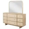 Coaster Fine Furniture 225043M Kailani - 9-Drawer Dresser And Mirror - Beige Oak