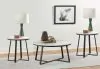 Coaster Fine Furniture 723238-S3 Hugo - 3 Piece Faux Marble Coffee And End Table Set - White
