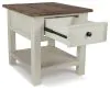 Ashley Furniture T637-3 Bolanburg - Rectangular End Table - White / Brown / Beige