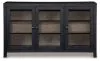 Ashley Furniture A4000508 Lenston - Accent Cabinet with 3 Doors - Black / Gray