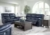 Ashley Furniture U43809/87/74/98 Leesworth - 3 Pc. - Power Reclining Sofa, Power Reclining Loveseat, Power Rocker Recliner - Ocean