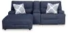 Ashley Furniture 93607S5 Ashley Furniture 93607S5 Acklen Place - 3-Piece Power Reclining Sectional Sofa With Laf Chaise - Navy