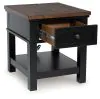 Ashley Furniture T664-3 Wildenauer - Rectangular End Table - Brown / Black