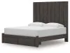 Ashley Furniture PCB3370B9 Fraluna - King Panel Storage Bed - Charcoal