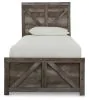 Ashley Furniture B440B16 Wynnlow - Twin Crossbuck Panel Bed - Gray
