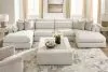 Ashley Furniture PC66004S9 Ashley Furniture PC66004S9 Ashbourne Estate - 4-Piece Double Chaise Sectional - Snowstone