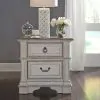 Liberty Furniture 520-BR-KPBDMCN Abbey Park - 5 Piece Bedroom Set (King Panel Bed, Dresser & Mirror, Chest, Nightstand) - Antique White