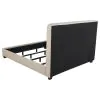CoasterEssence 300007KE Chloe - Upholstered Eastern King Panel Bed - Oatmeal