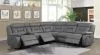 CoasterEssence 600370 Higgins - Upholstered Power Reclining Sectional Sofa - Gray