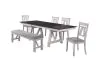 New Classic 40-1903-D4CB New Classic 40-1903-D4CB Maisie - Dining Table & 4 Chairs & Bench - White / Dark Brown