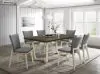 Coaster Fine Furniture 108681-S7 Biloxi - 7 Piece Rectangular Dining Set - Grayish Brown